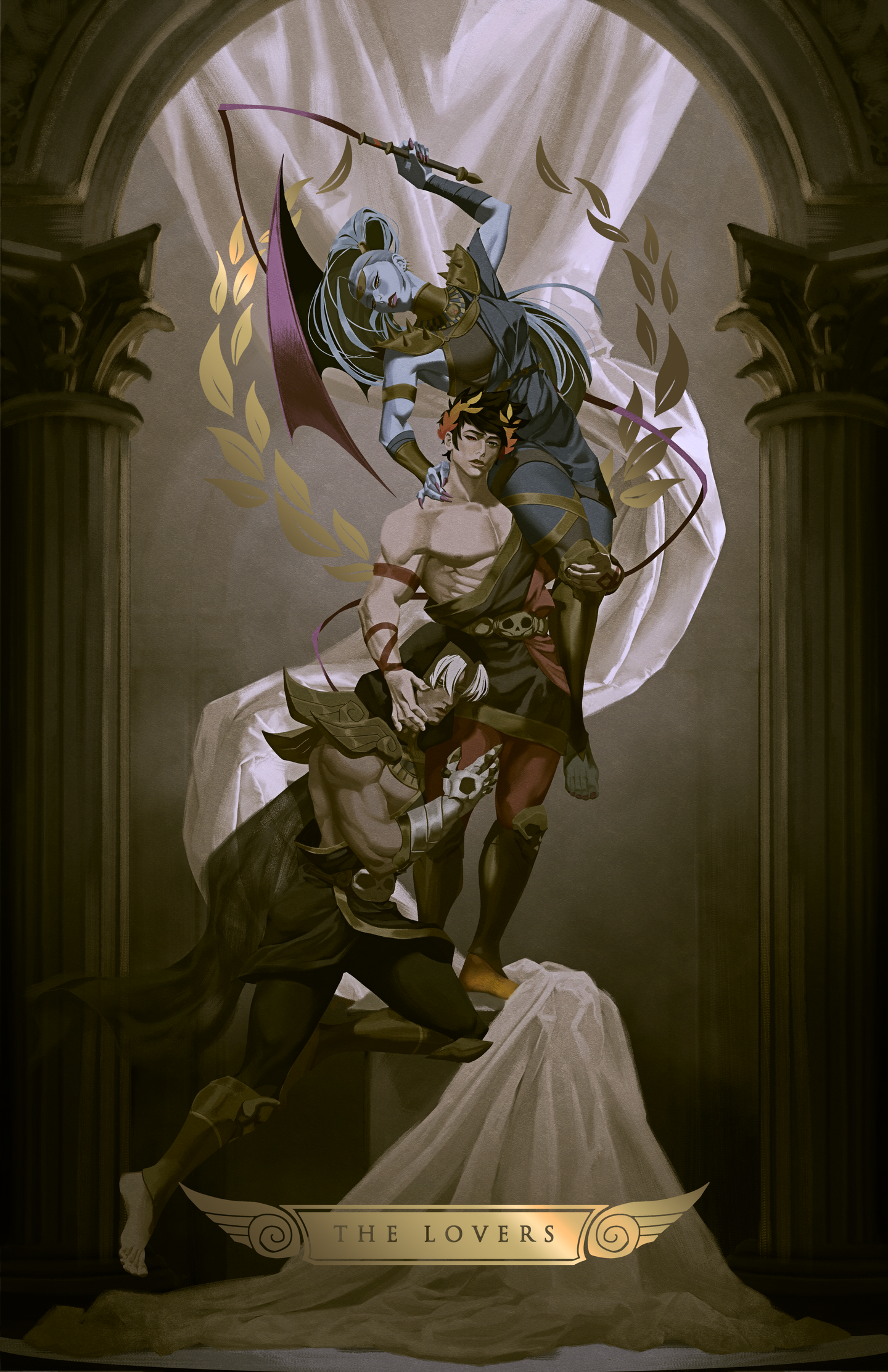 Hades The Lovers Gold Foil Print