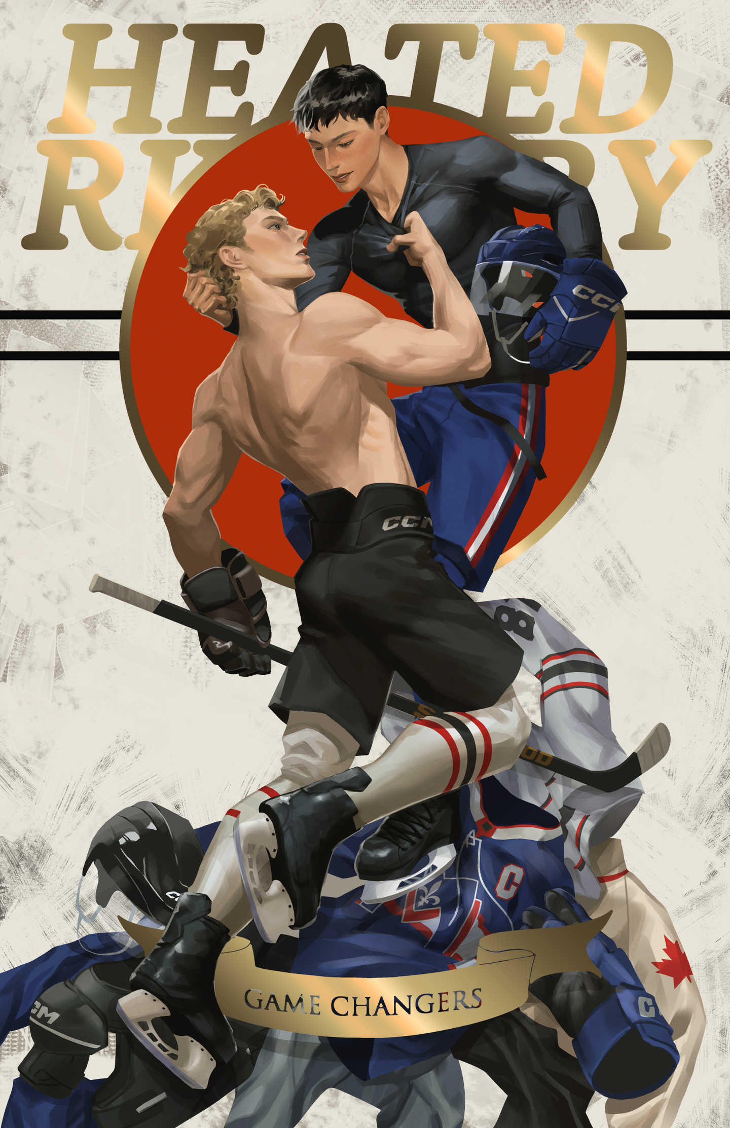Heated Rivalry Gold Foil Print – explodikid